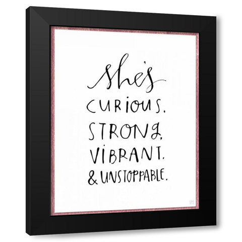 Unstoppable Black Modern Wood Framed Art Print by Perrenoud, Aubree
