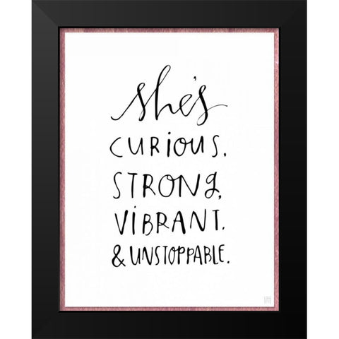 Unstoppable Black Modern Wood Framed Art Print by Perrenoud, Aubree