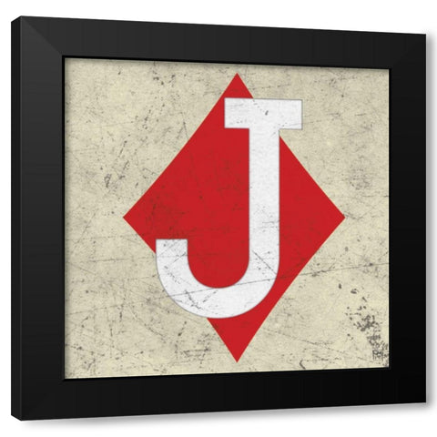 Jack of Diamond Antique Black Modern Wood Framed Art Print with Double Matting by Perrenoud, Aubree