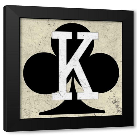 King of Clubs Antique Black Modern Wood Framed Art Print by Perrenoud, Aubree