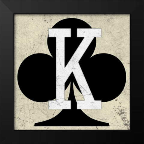 King of Clubs Antique Black Modern Wood Framed Art Print by Perrenoud, Aubree