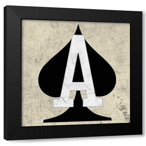 Ace of Spades  Black Modern Wood Framed Art Print with Double Matting by Perrenoud, Aubree