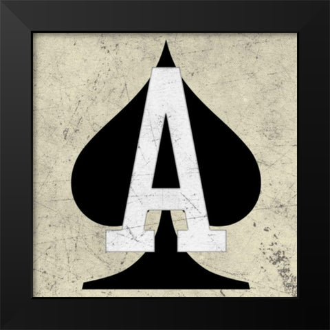 Ace of Spades  Black Modern Wood Framed Art Print by Perrenoud, Aubree