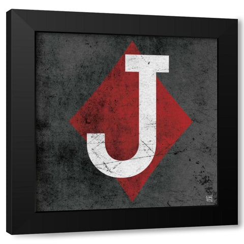 Jack of Diamonds Gray Black Modern Wood Framed Art Print by Perrenoud, Aubree