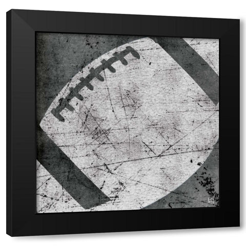 Football Black Modern Wood Framed Art Print by Perrenoud, Aubree