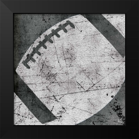 Football Black Modern Wood Framed Art Print by Perrenoud, Aubree