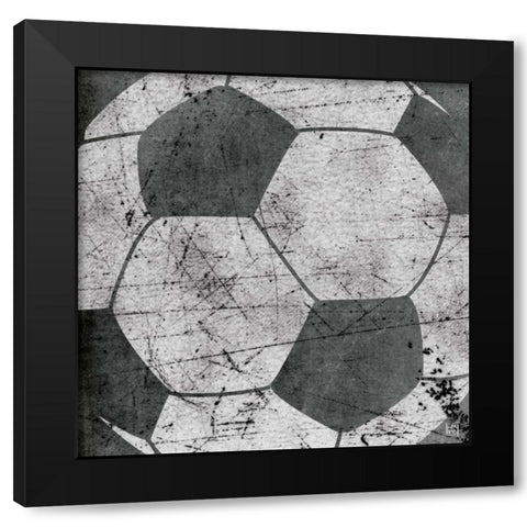 Soccer Black Modern Wood Framed Art Print with Double Matting by Perrenoud, Aubree