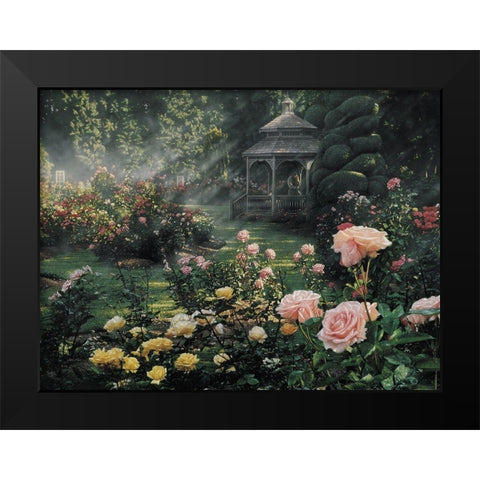Rose Garden - Paradise Found Black Modern Wood Framed Art Print by Bogle, Collin
