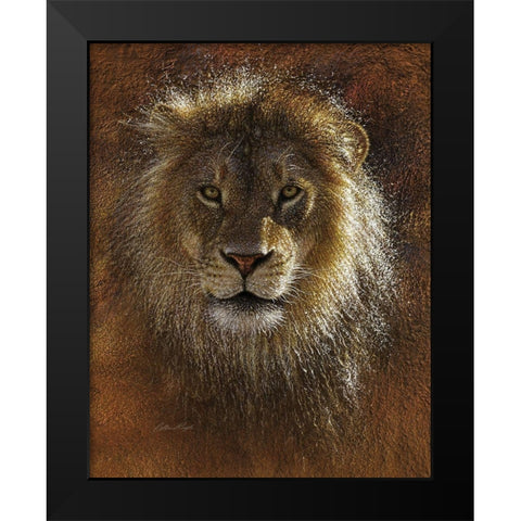 Face Off Black Modern Wood Framed Art Print by Bogle, Collin