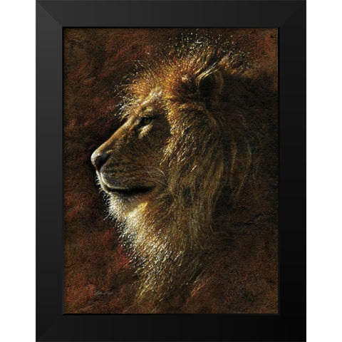His Majesty Black Modern Wood Framed Art Print by Bogle, Collin