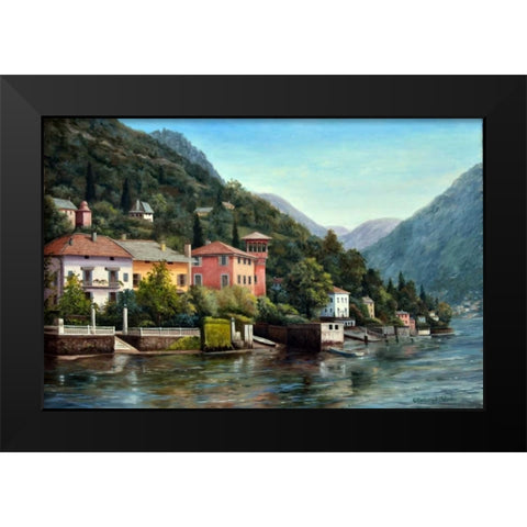 The Lenno Shore Black Modern Wood Framed Art Print by Felisky, Barbara