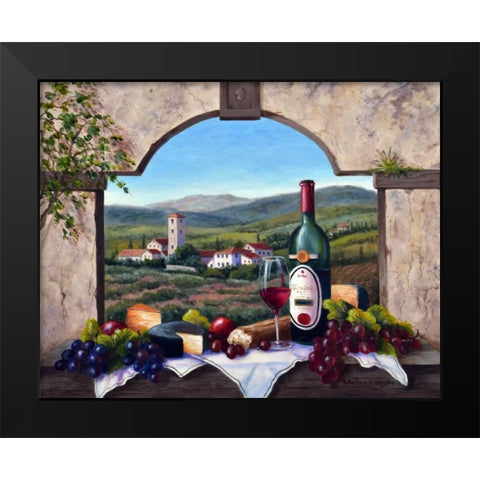 A Tuscany Vista Black Modern Wood Framed Art Print by Felisky, Barbara