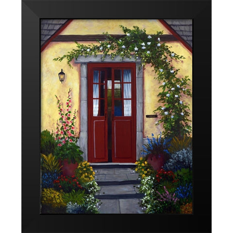 Welcoming Doors Black Modern Wood Framed Art Print by Felisky, Barbara