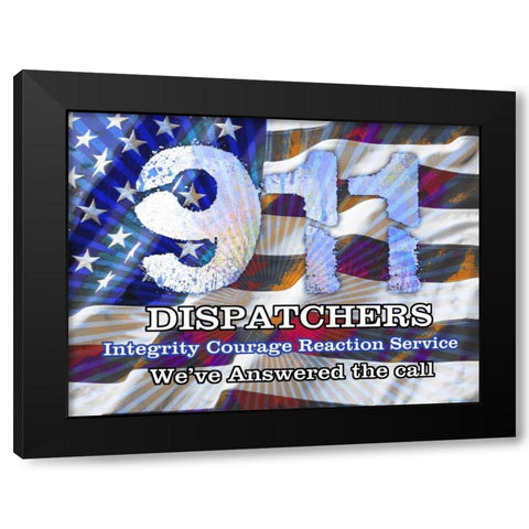 Dispatchers Black Modern Wood Framed Art Print by Baldwin, Jim