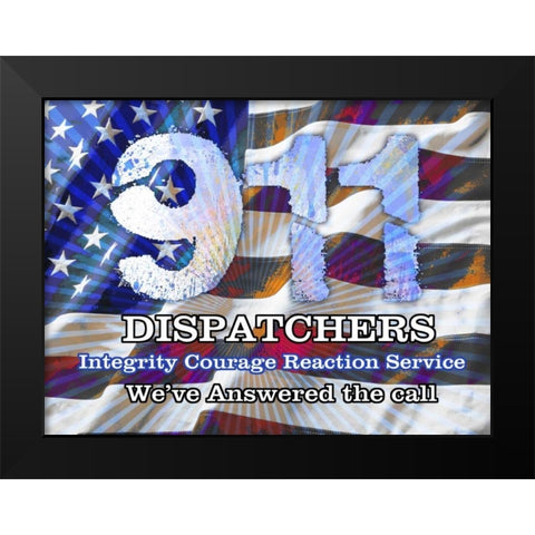 Dispatchers Black Modern Wood Framed Art Print by Baldwin, Jim