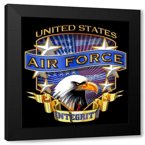 Air Force Black Modern Wood Framed Art Print with Double Matting by Baldwin, Jim