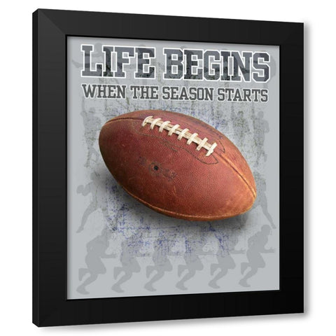 Life Begins Black Modern Wood Framed Art Print by Baldwin, Jim