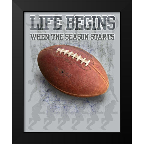 Life Begins Black Modern Wood Framed Art Print by Baldwin, Jim