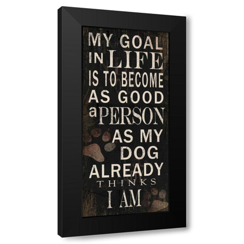 My Goal Black Modern Wood Framed Art Print by Baldwin, Jim
