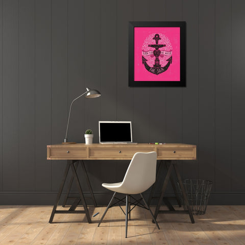 Anchor Black Modern Wood Framed Art Print by Baldwin, Jim