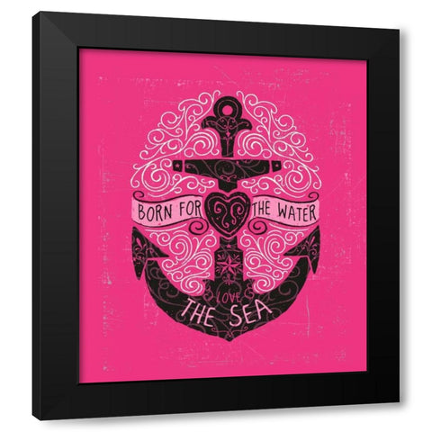 Anchor Black Modern Wood Framed Art Print by Baldwin, Jim