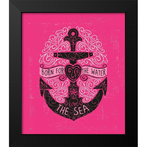 Anchor Black Modern Wood Framed Art Print by Baldwin, Jim