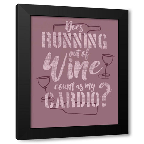 Running Out of Wine Black Modern Wood Framed Art Print by Baldwin, Jim