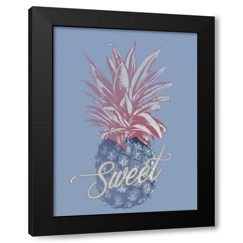 Pineapple Sweet Black Modern Wood Framed Art Print by Baldwin, Jim