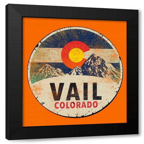 Vail Black Modern Wood Framed Art Print with Double Matting by Baldwin, Jim