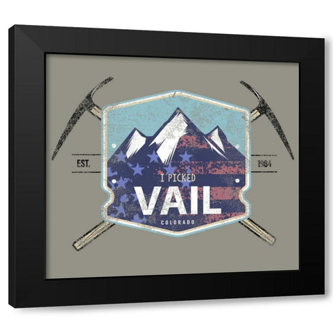 Vail II Black Modern Wood Framed Art Print by Baldwin, Jim