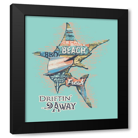Marlin Black Modern Wood Framed Art Print with Double Matting by Baldwin, Jim