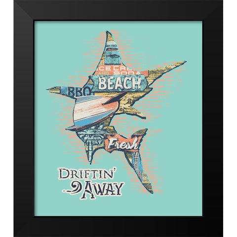 Marlin Black Modern Wood Framed Art Print by Baldwin, Jim