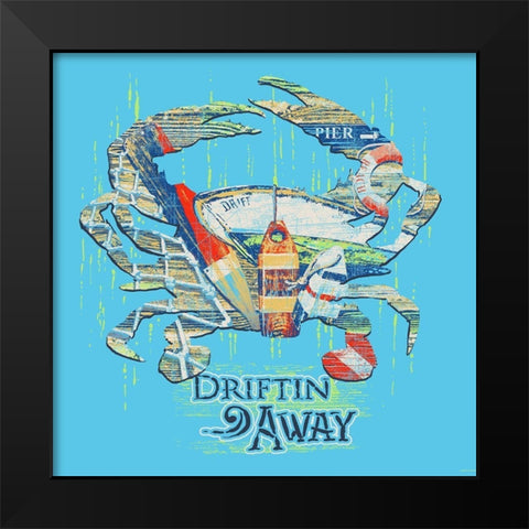 Crab Black Modern Wood Framed Art Print by Baldwin, Jim