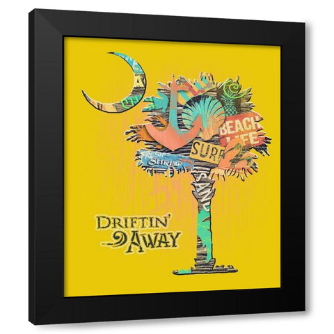 Palmetto Black Modern Wood Framed Art Print with Double Matting by Baldwin, Jim
