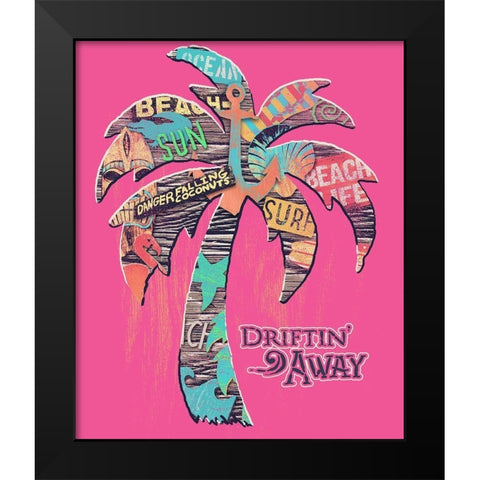 Palm Black Modern Wood Framed Art Print by Baldwin, Jim