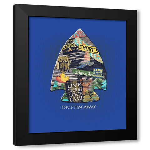 Arrowhead Black Modern Wood Framed Art Print by Baldwin, Jim