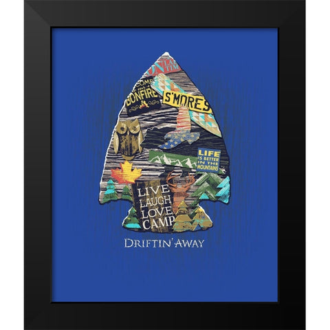 Arrowhead Black Modern Wood Framed Art Print by Baldwin, Jim