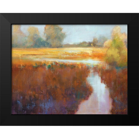 Running River Black Modern Wood Framed Art Print by Candy Rideout