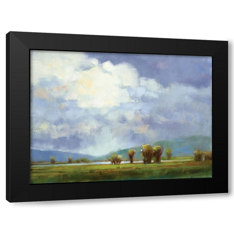 Cloud Collage Black Modern Wood Framed Art Print by Candy Rideout