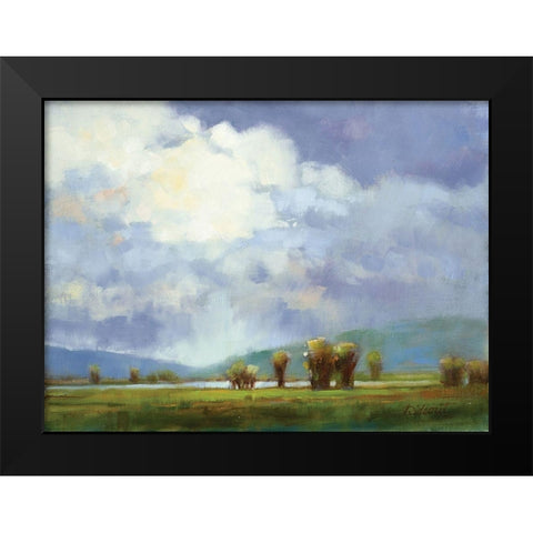 Cloud Collage Black Modern Wood Framed Art Print by Candy Rideout