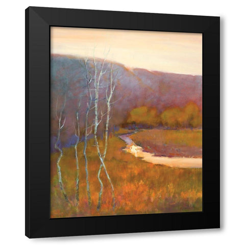 Spice Landscape Black Modern Wood Framed Art Print by Candy Rideout