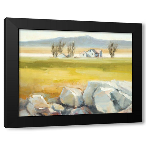 Calm Surrender Black Modern Wood Framed Art Print with Double Matting by Candy Rideout