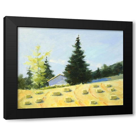 Hay Black Modern Wood Framed Art Print by Candy Rideout