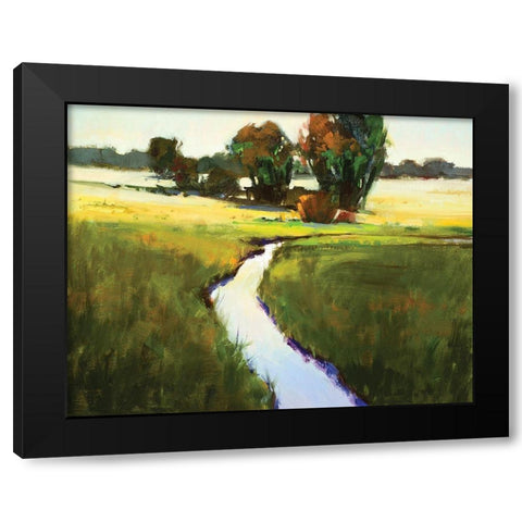 River Runs Through Black Modern Wood Framed Art Print with Double Matting by Candy Rideout