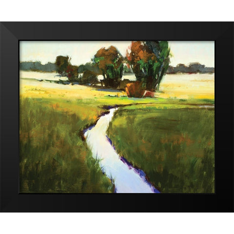 River Runs Through Black Modern Wood Framed Art Print by Candy Rideout