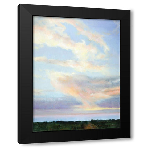 Cloud View Black Modern Wood Framed Art Print by Candy Rideout