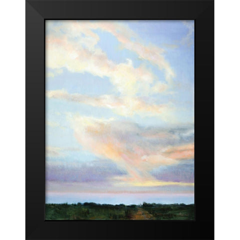Cloud View Black Modern Wood Framed Art Print by Candy Rideout