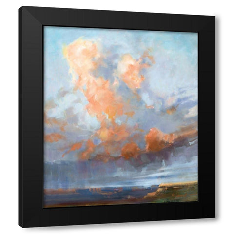 Cloud Collage Black Modern Wood Framed Art Print with Double Matting by Candy Rideout
