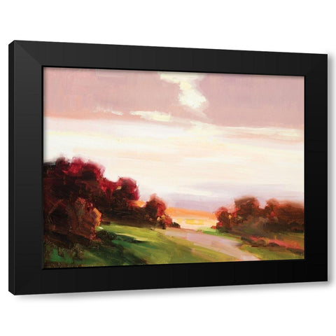 Pink Delight Black Modern Wood Framed Art Print with Double Matting by Candy Rideout