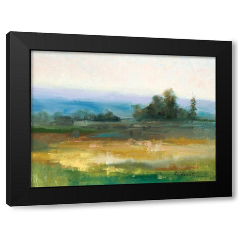 Calm in the Valley Black Modern Wood Framed Art Print by Candy Rideout